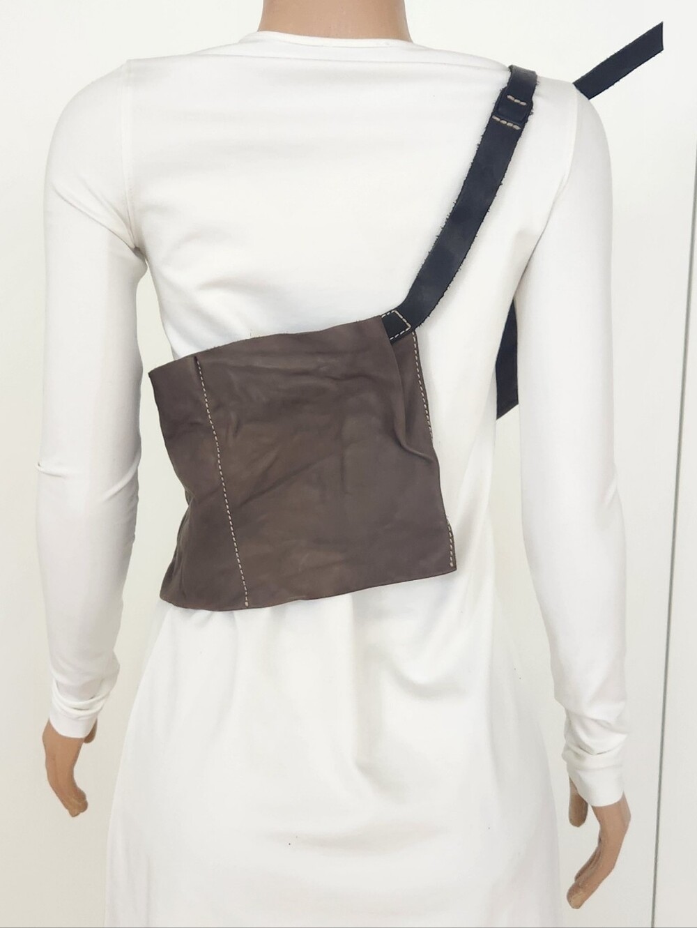 UMA WANG Brown Leather Bum Bag - Picture 4 of 11